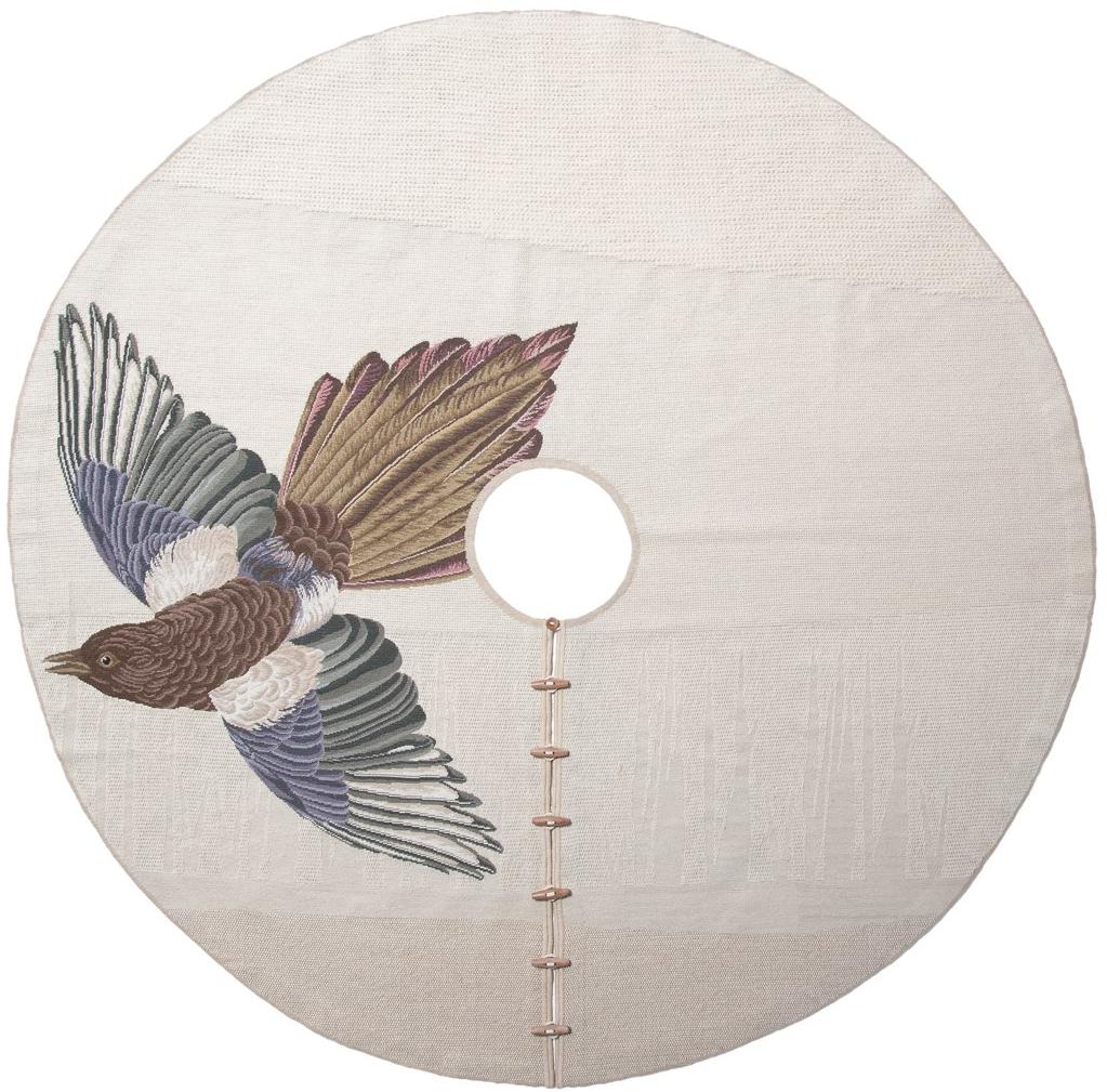 Migratie gazza cirkel designer handgeweven tapijt