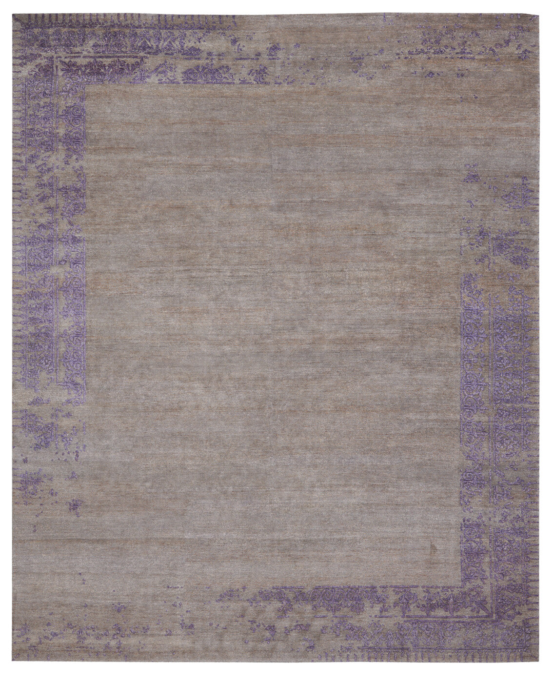 Ferrara special border grijs paars tapijt | Maat: 500 × 600 cm