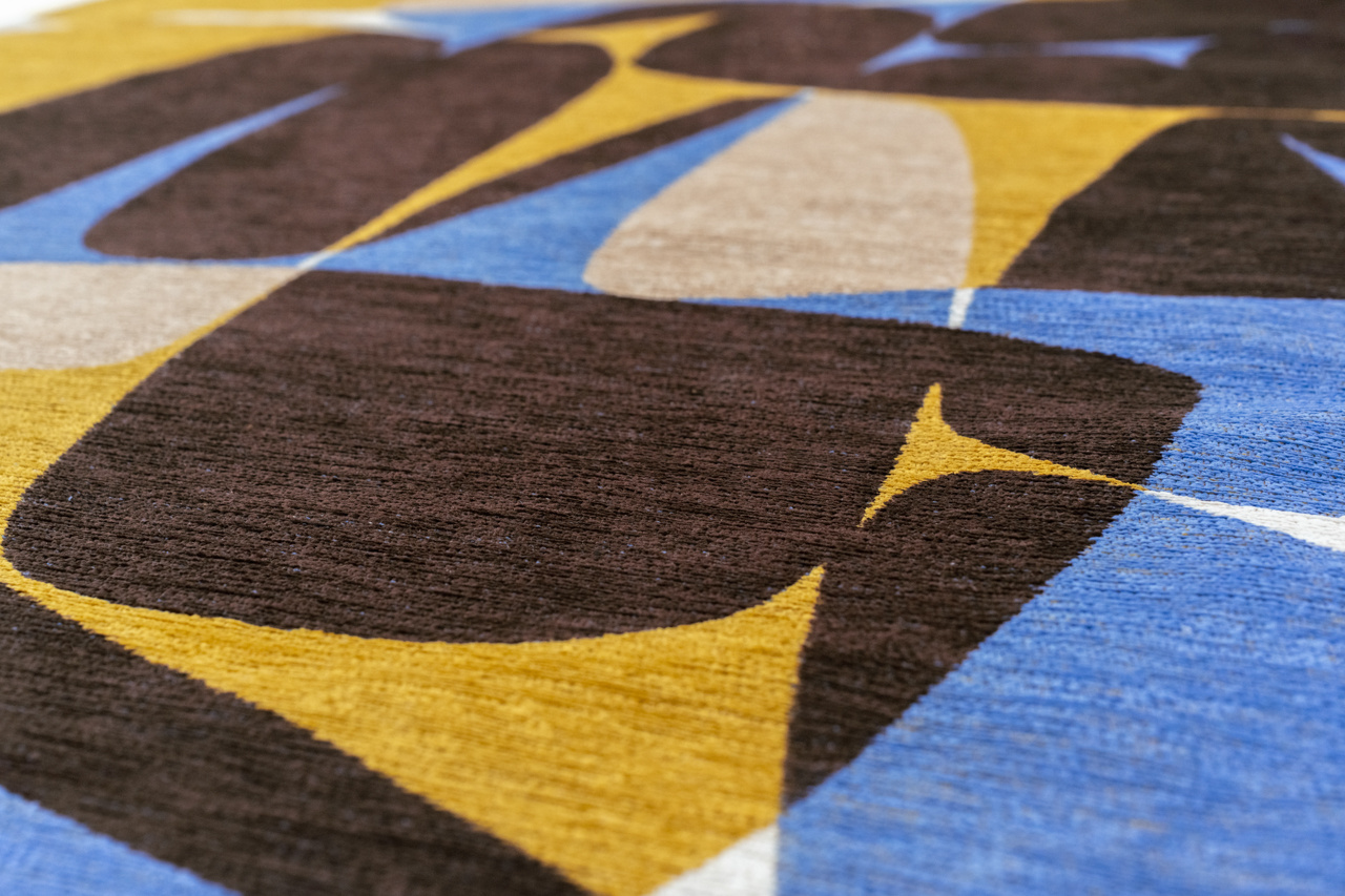 Stones Sunny Blue vloerkleed | Maat: 100 × 140 cm