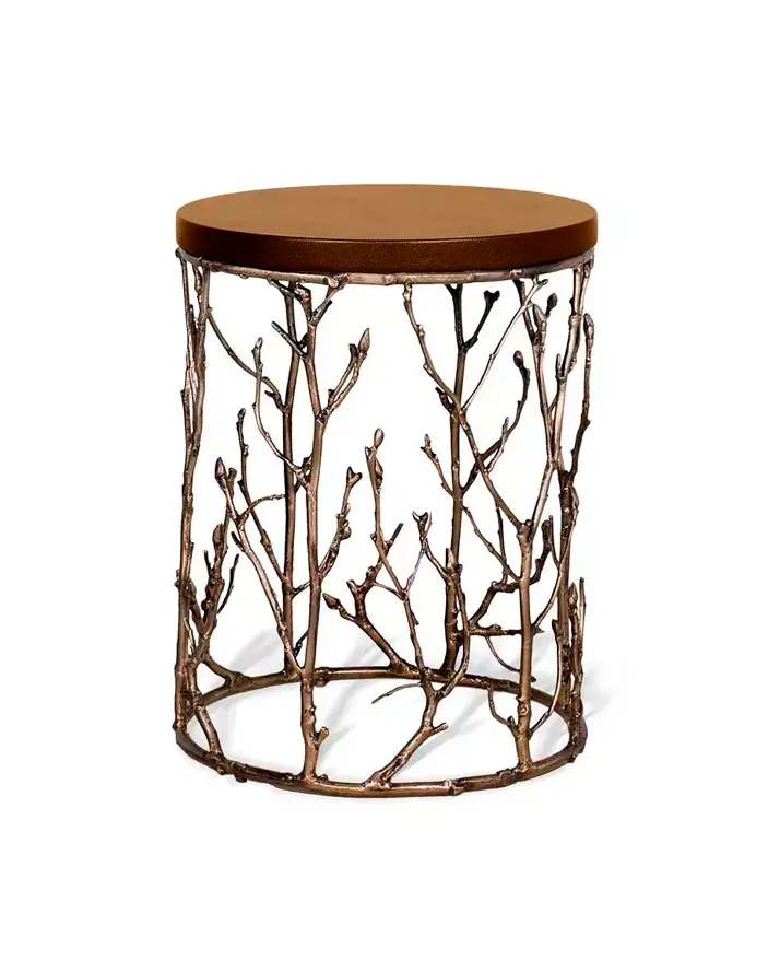 Elowen synthetisch leren bijzettafel