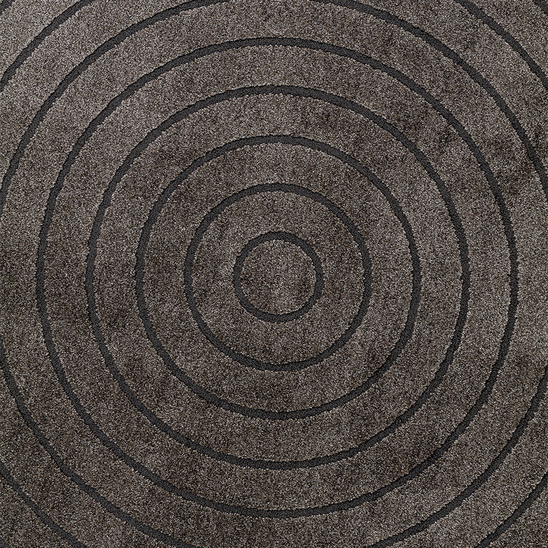 Cortina rond taupe vloerkleed