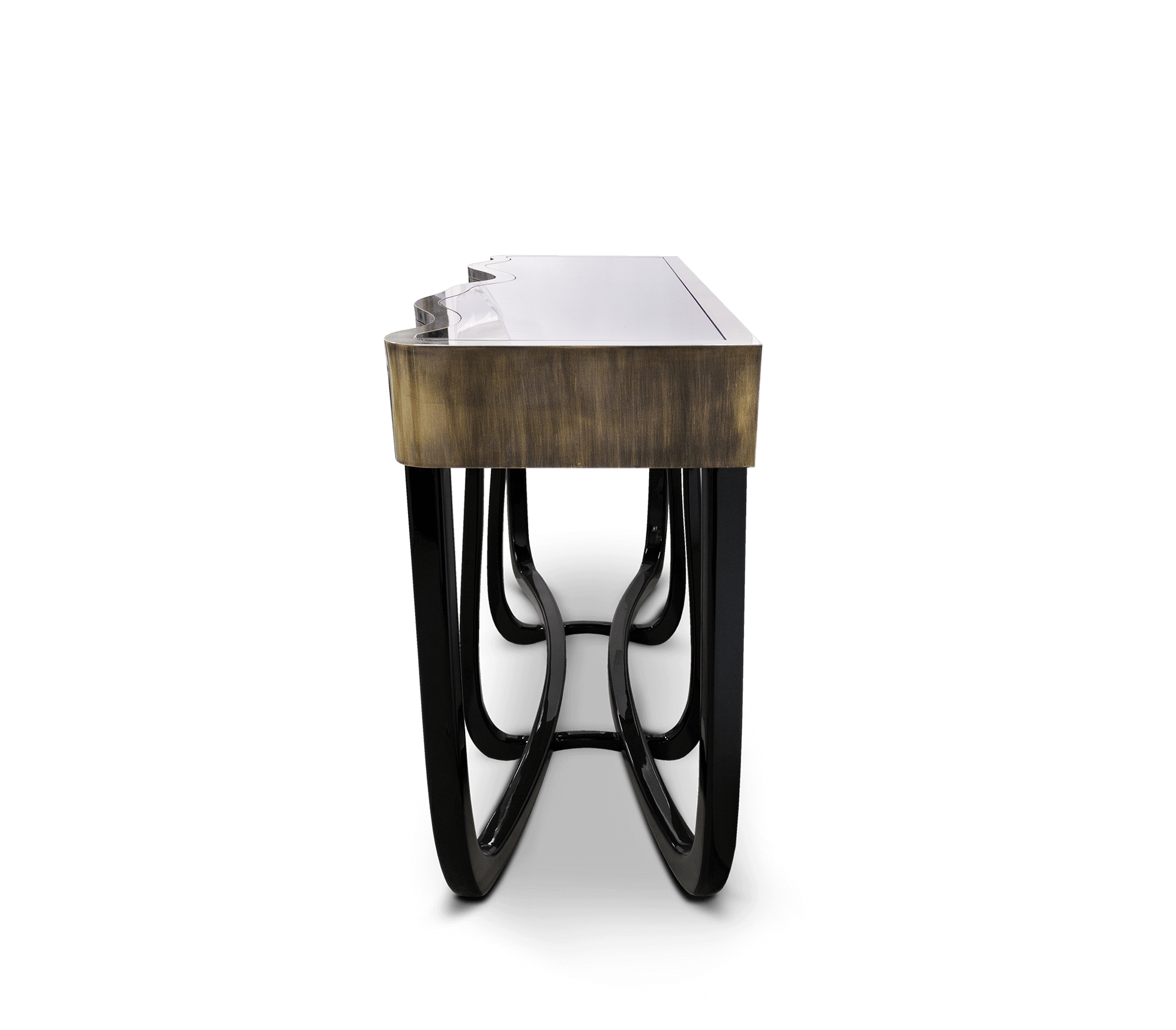 Serpentine patina console