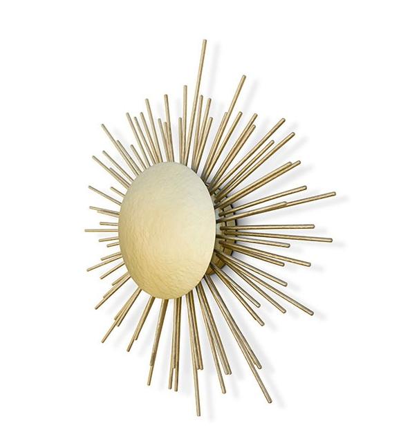 Radiant messing wandlamp