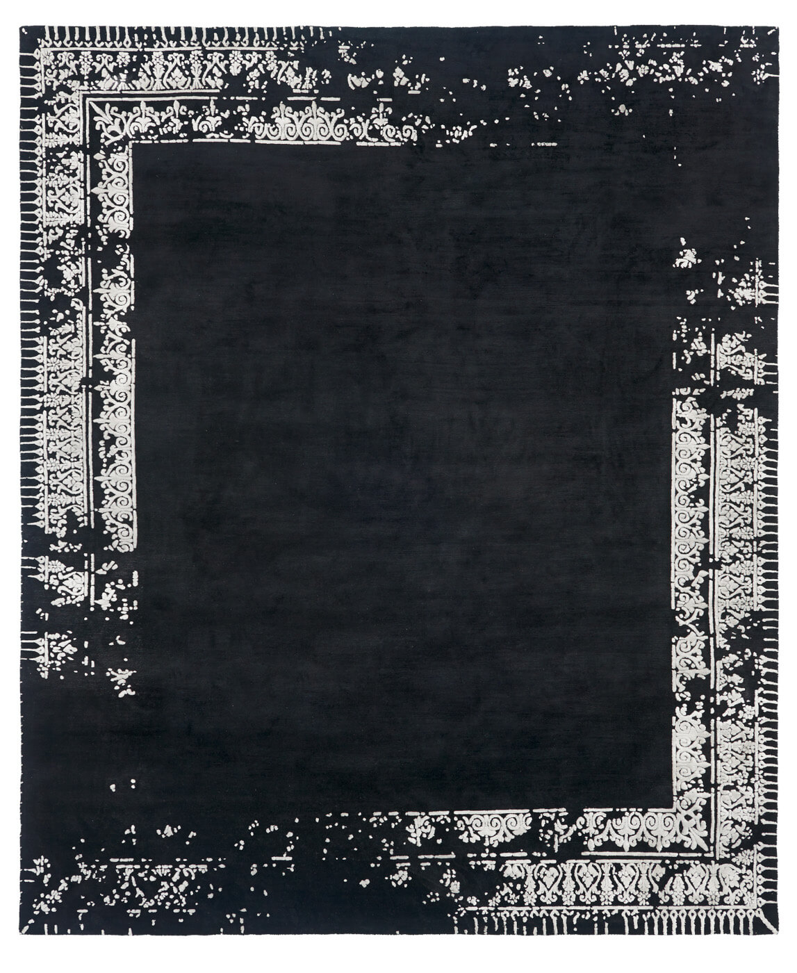 Ferrara special border zwart tapijt | Maat: 350 × 450 cm