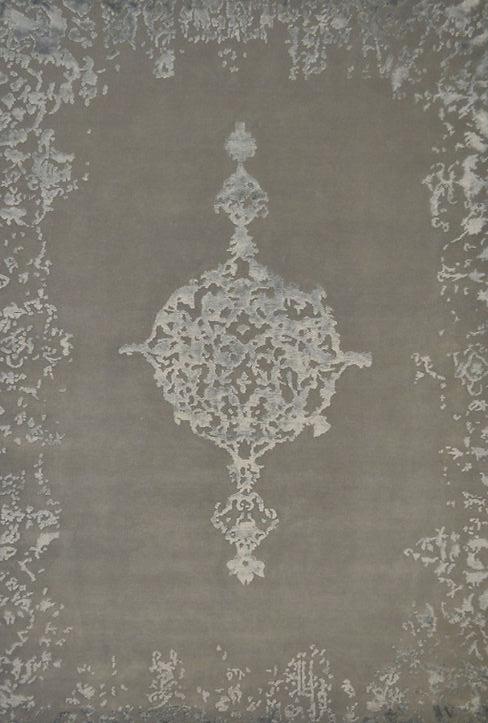 Handgeknoopt bamboe zijde Indiaas tapijt