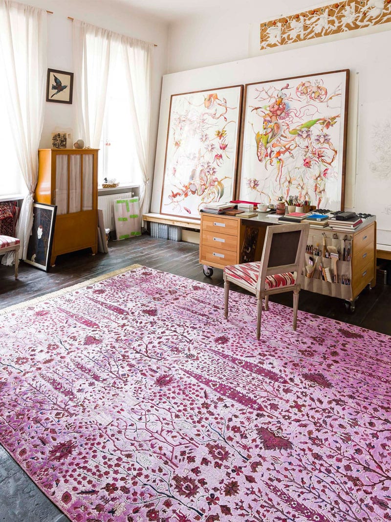 Pine Garden Pink luxe vloerkleed