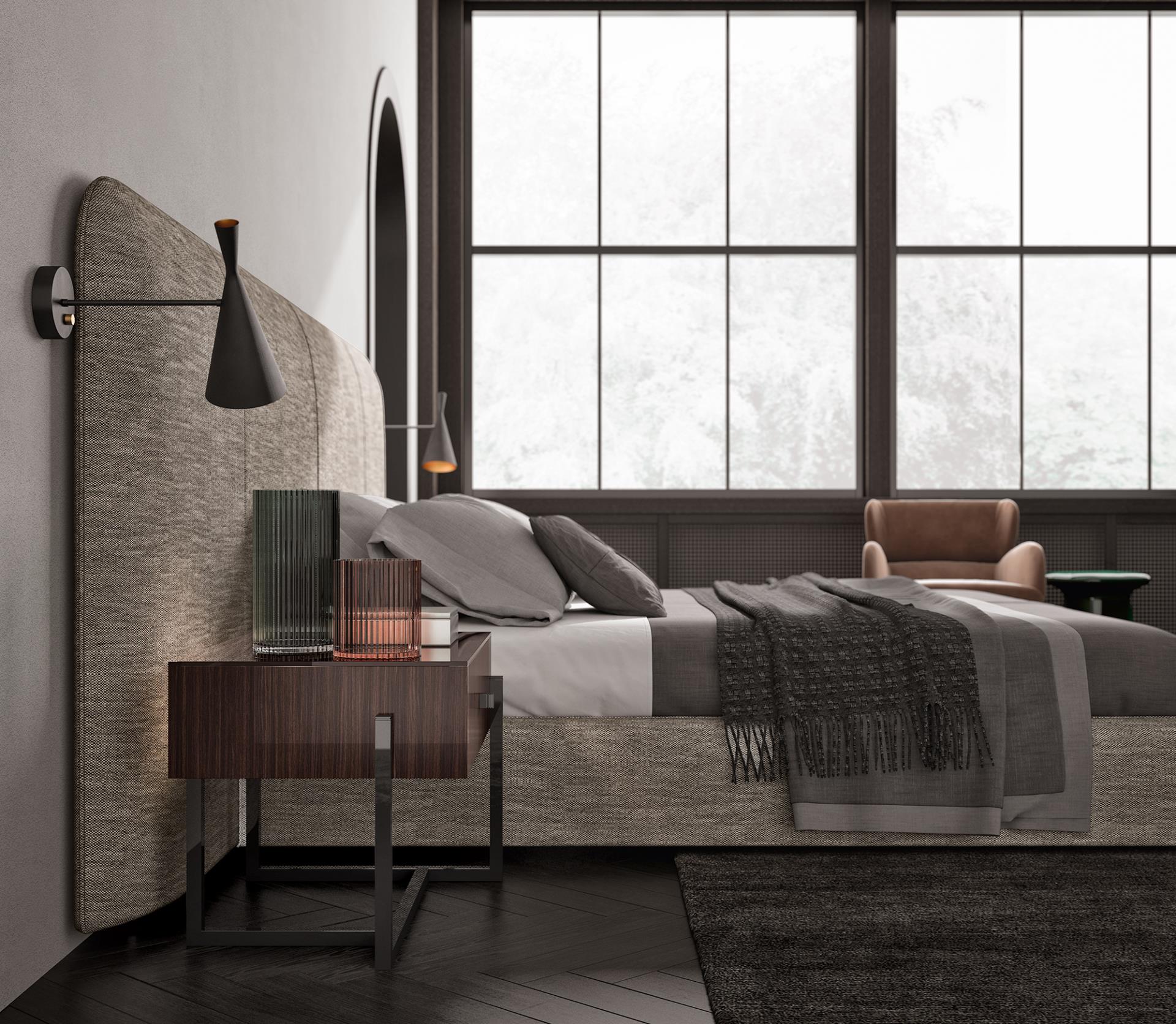 Portland bed met hoog hoofdbord | Matrasmaat: 180 × 200 cm