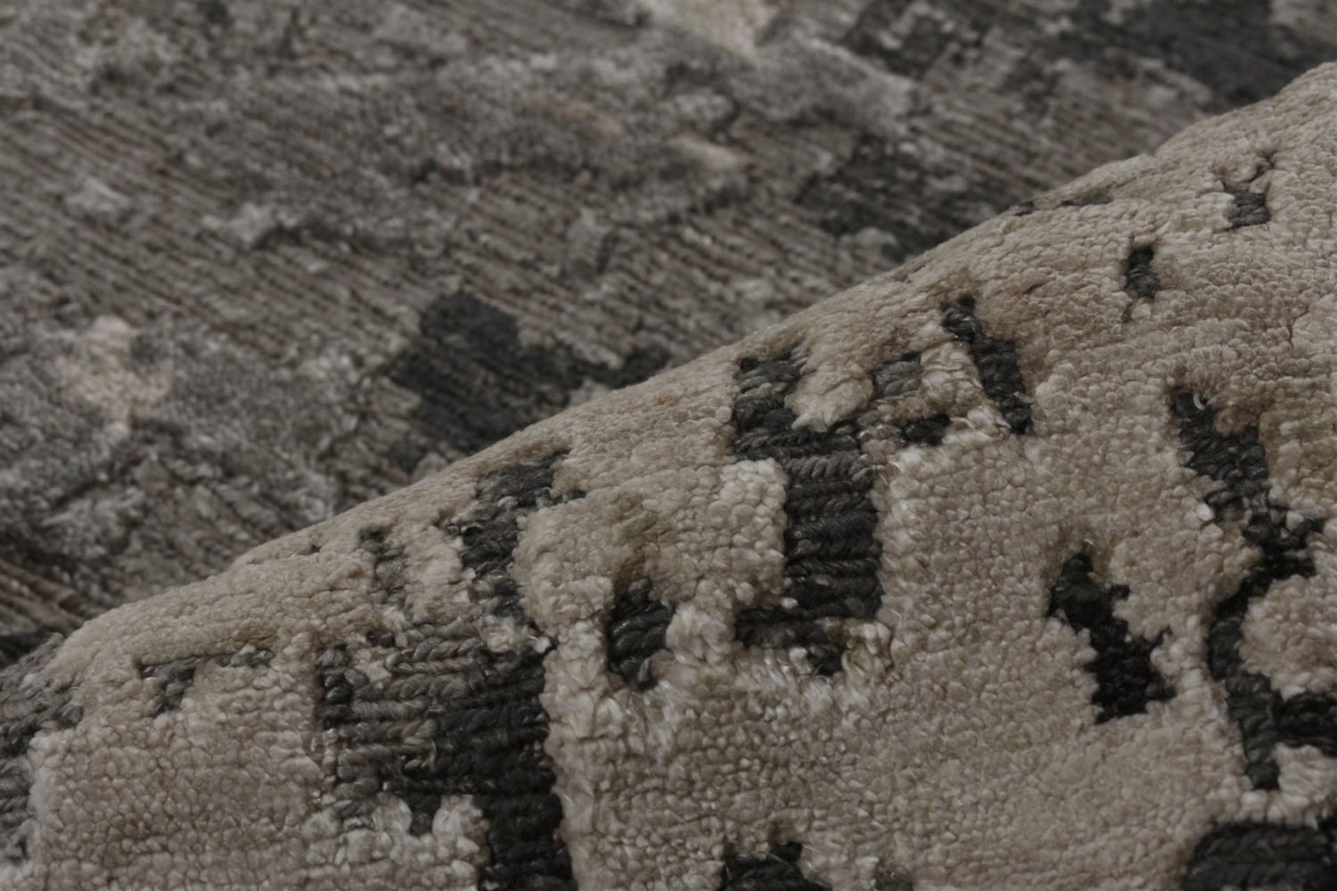 Handgeknoopt bamboe zijde Indiaas tapijt