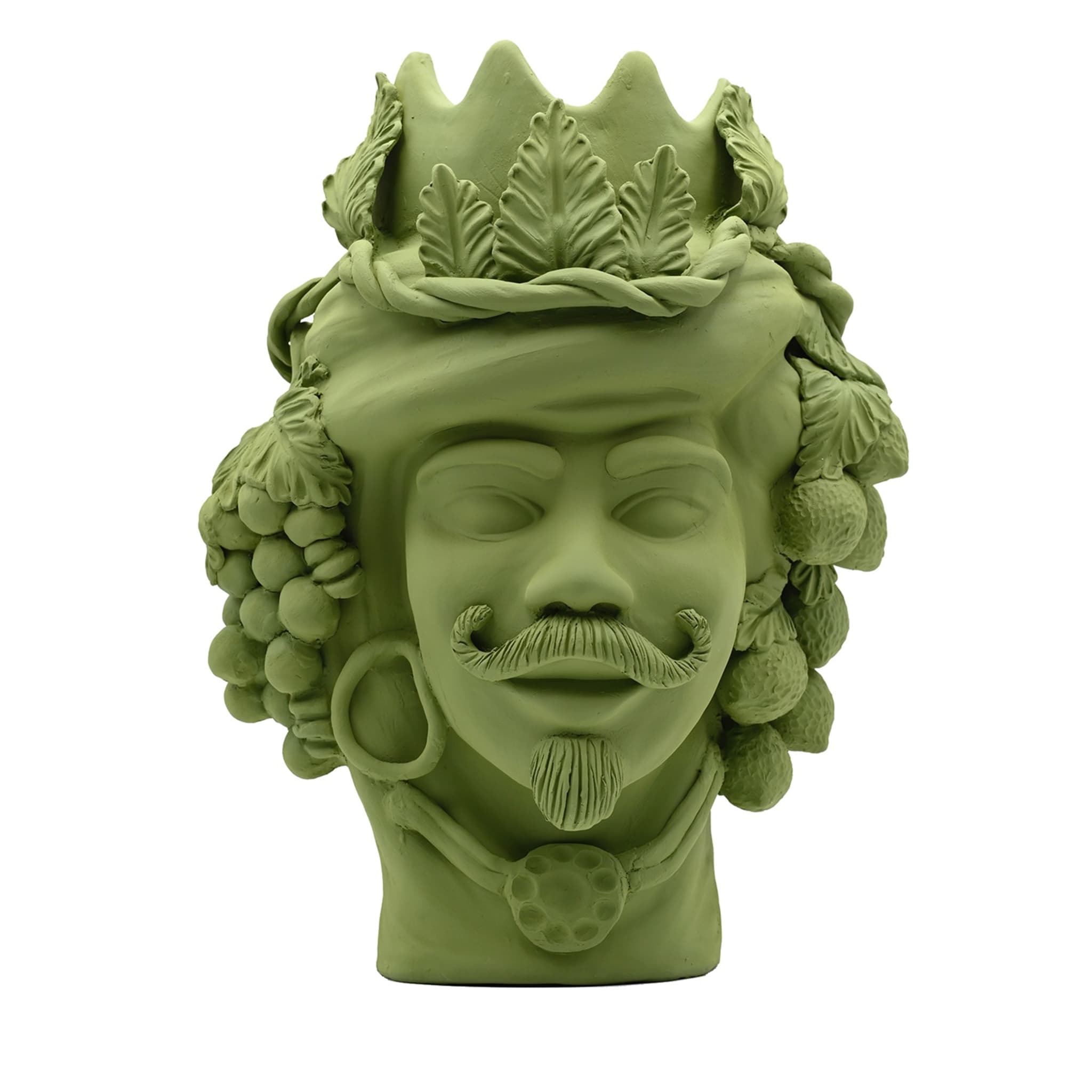 Moor's Head groene matte sculptuur