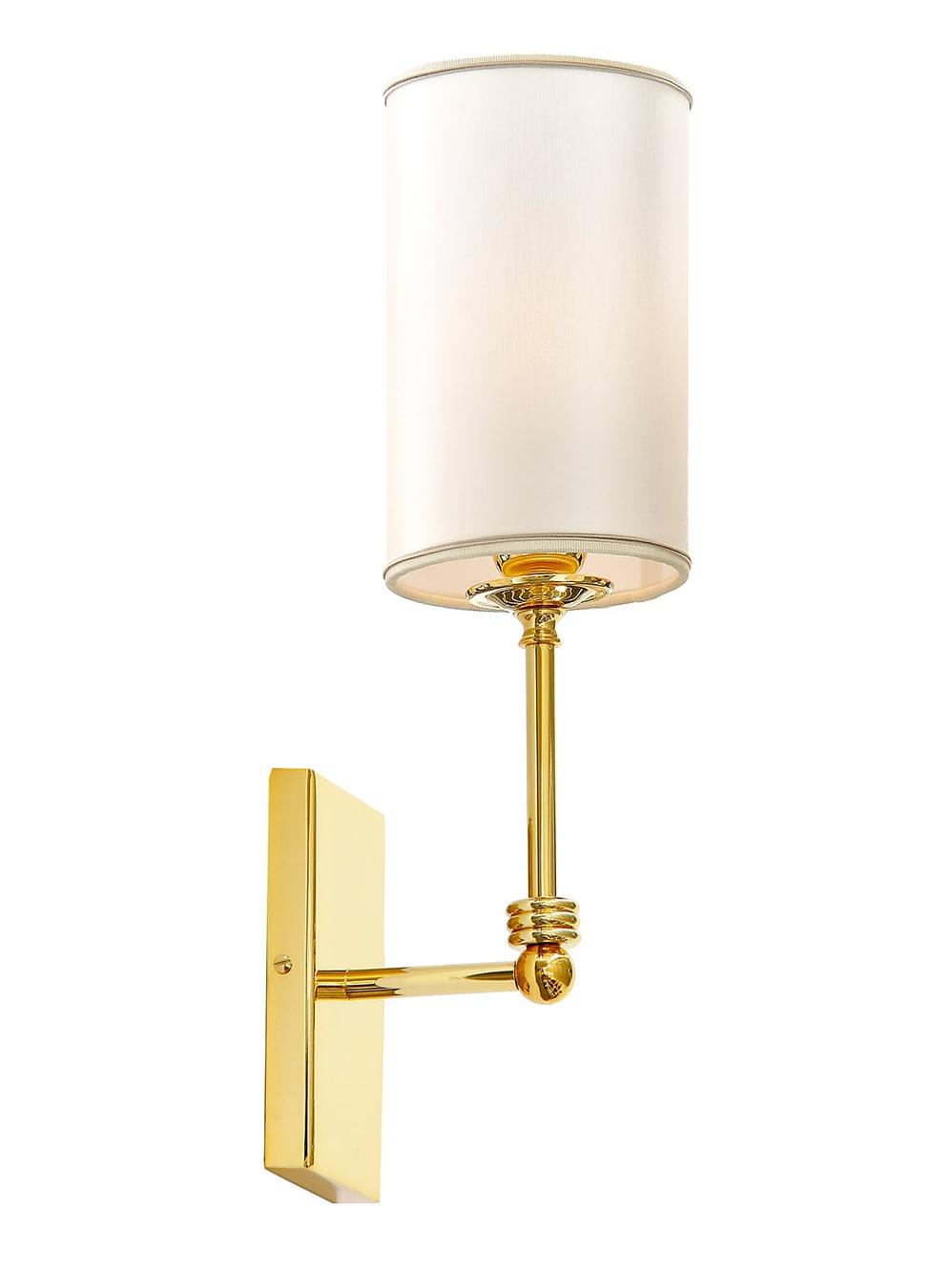 Gepolijst Gouden Messing Wandlamp met Kap