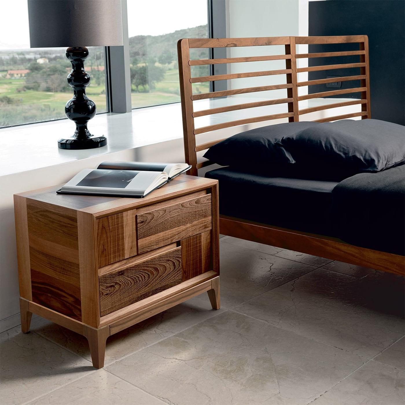 Trama e ordito bruin nachtkastje