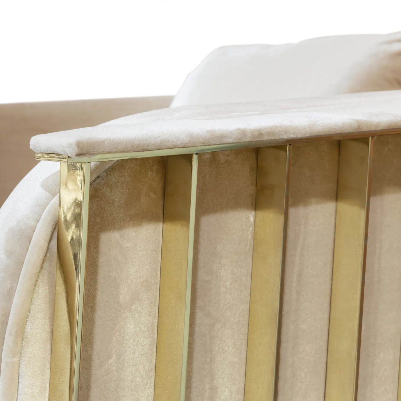 Solene fauteuil gepolijst messing