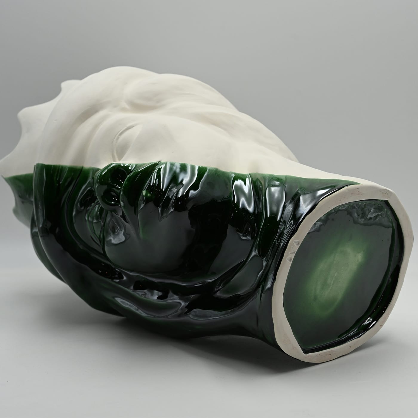 Groen-witte Moor's Head sculptuur