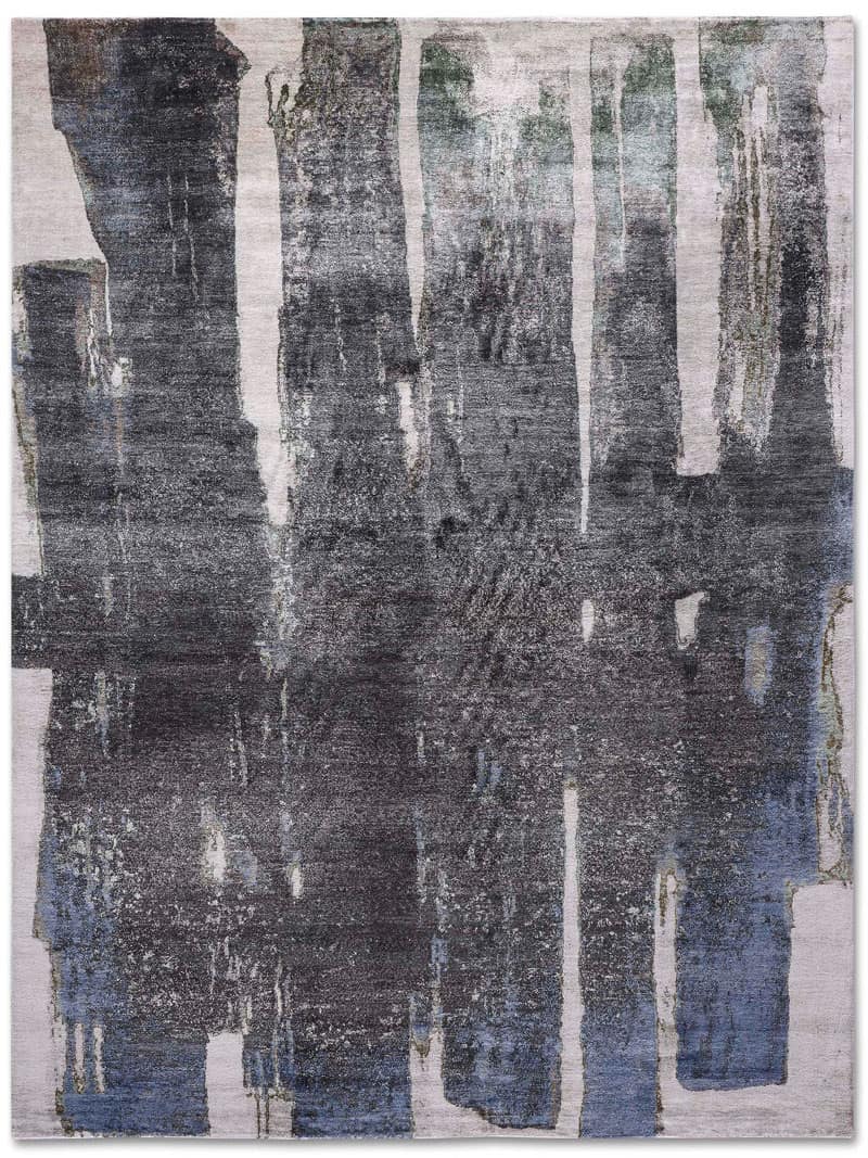 Black on Beige handgeweven tapijt | Maat: 250 × 300 cm