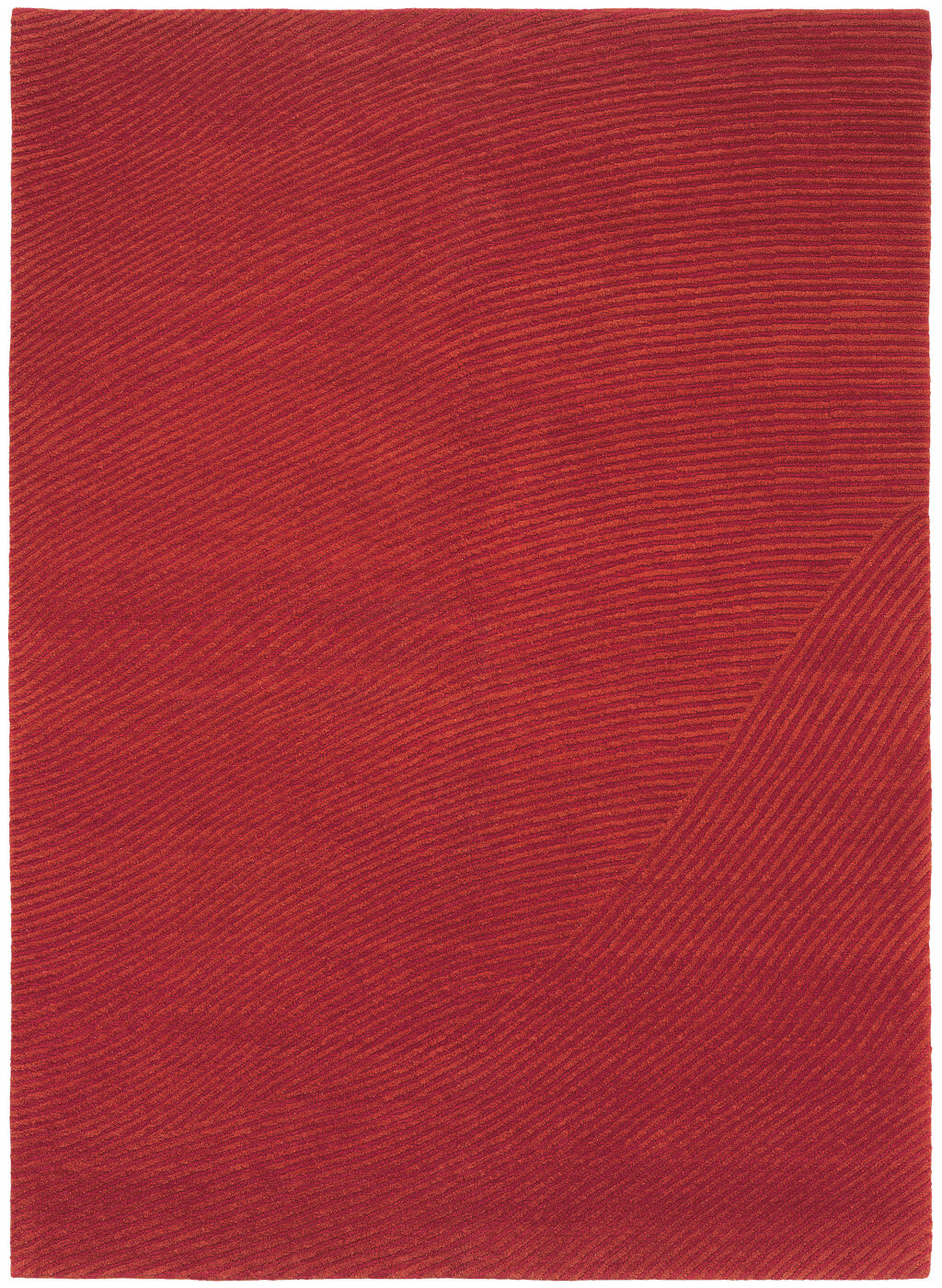 Waveline 2 rood tapijt | Maat: 300 × 400 cm