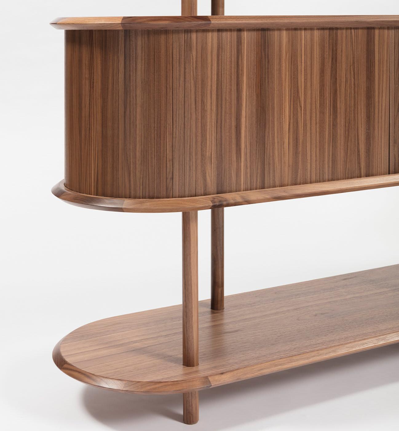 Moderne modulaire Canaletto walnoot boekenkast