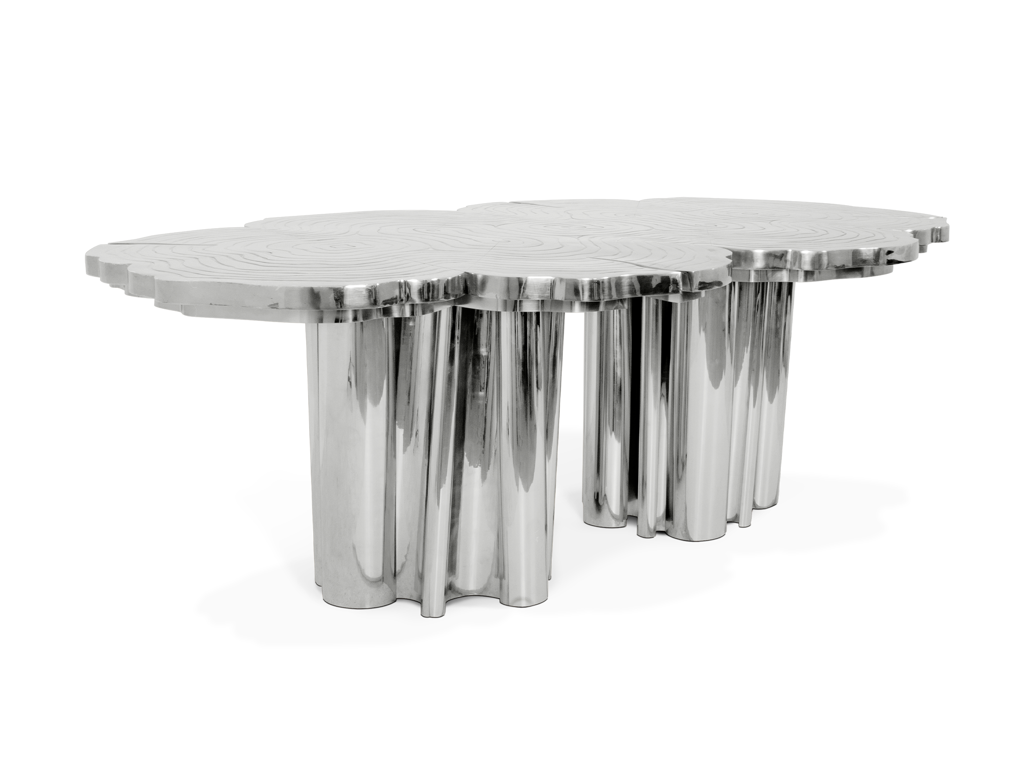 Artisan inox stalen eettafel | Afmetingen: B 350 cm Artisan inox stalen eettafel | Afmetingen: B 350 cm
