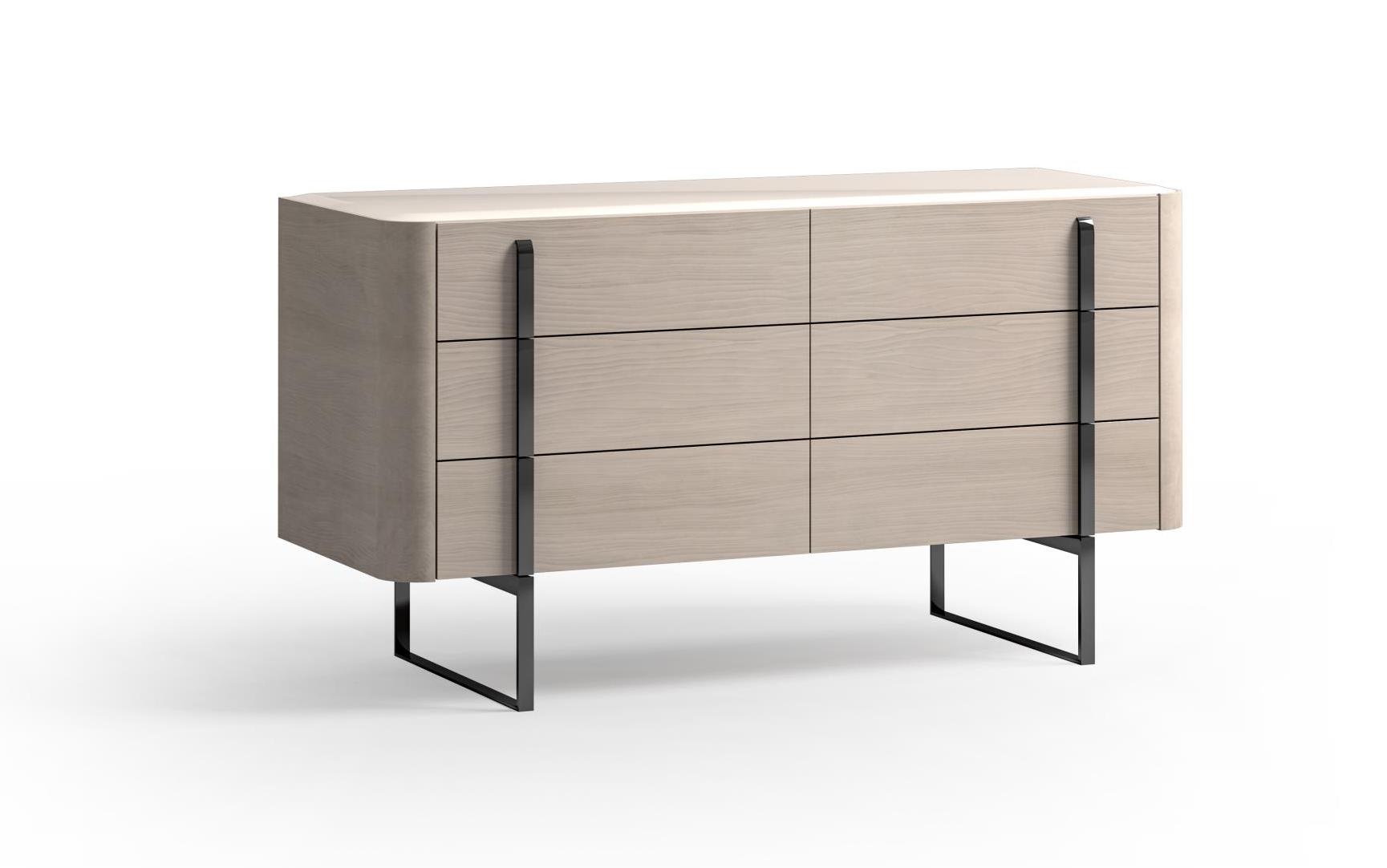 Ladekast met glazen blad 140