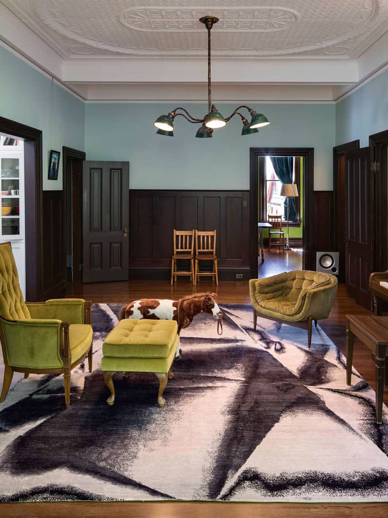 Zwart & wit luxe handgeknoopt vloerkleed
