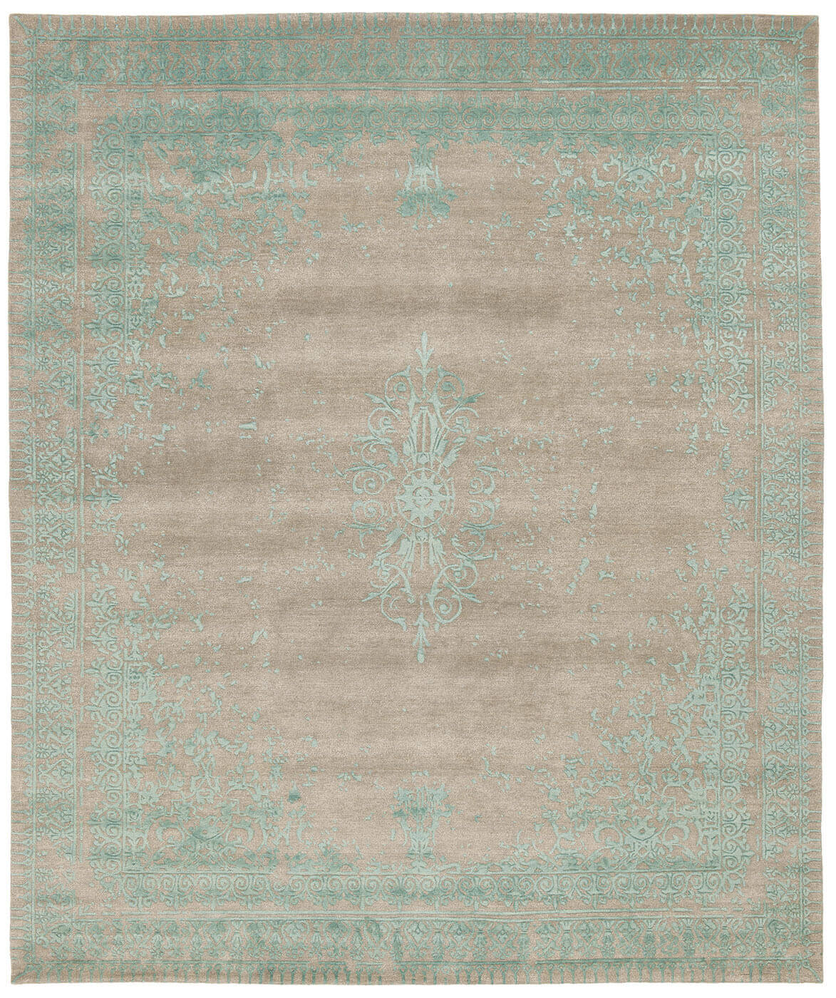 Ferrara special rocked aqua grijs tapijt | Maat: 500 × 600 cm