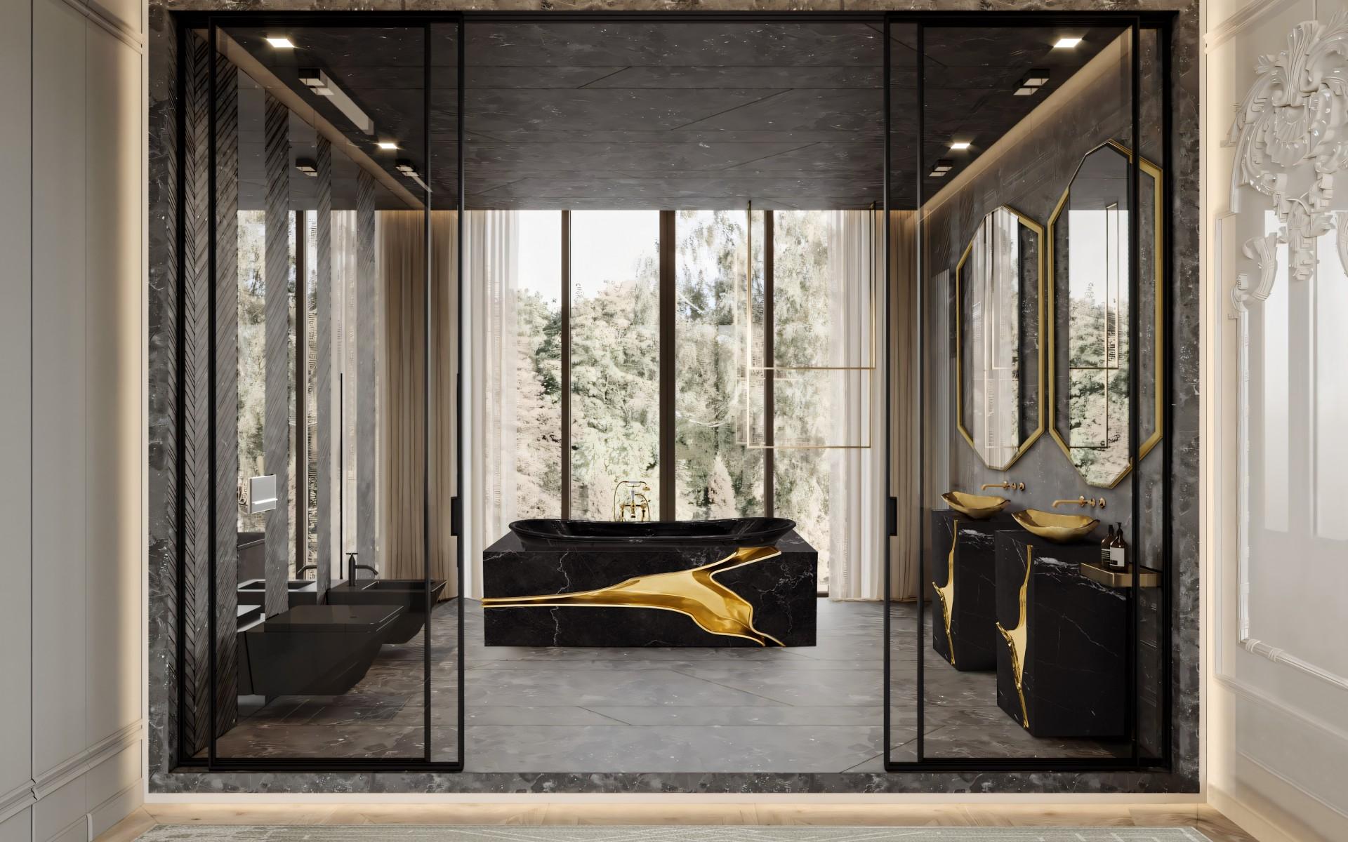 Gebroken marmer badkuip