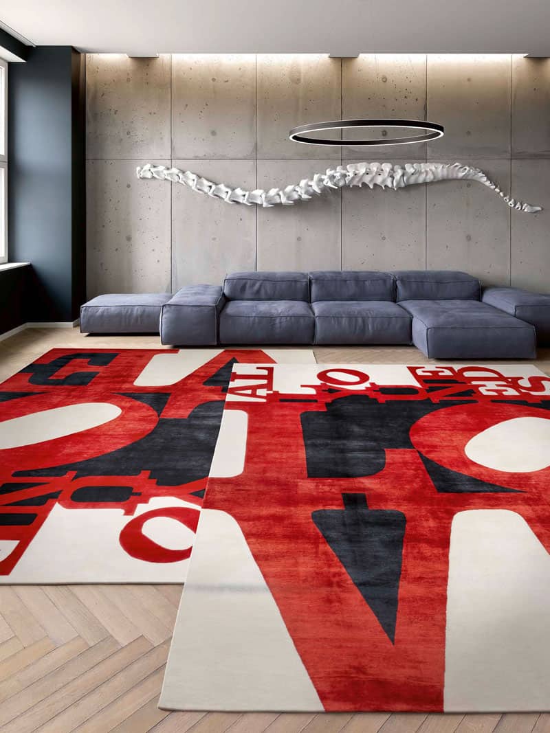 All You Need Is Love luxe handgeknoopt vloerkleed