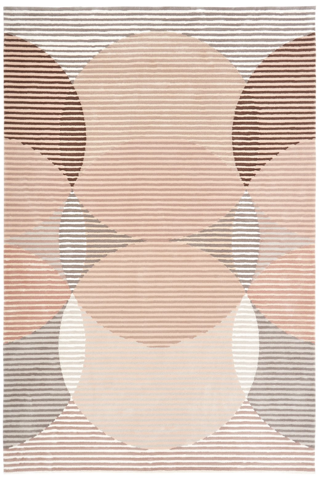 Sinking Circles Nude designer vloerkleed