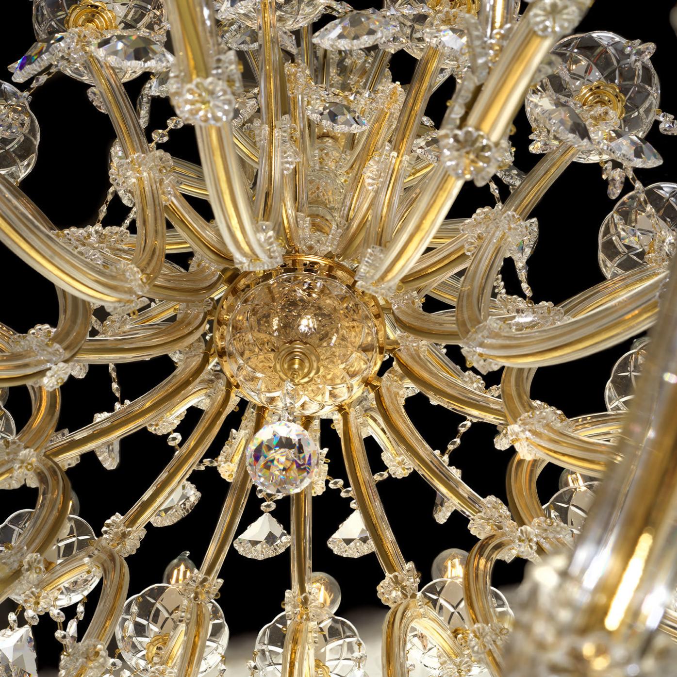 Mariateresa Gouden Kroonluchter met Kristallen Hangers