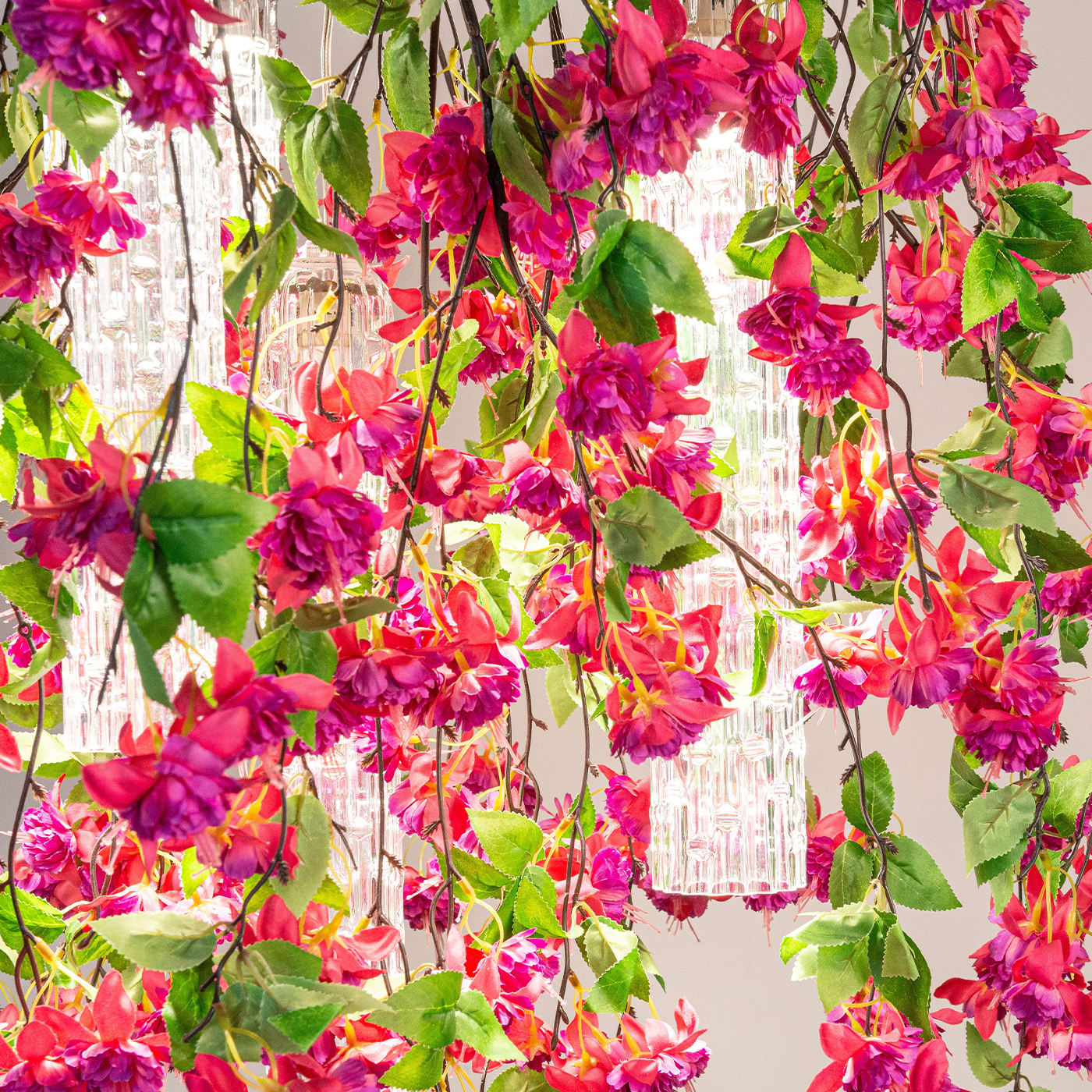 Pink Cascade grote kroonluchter