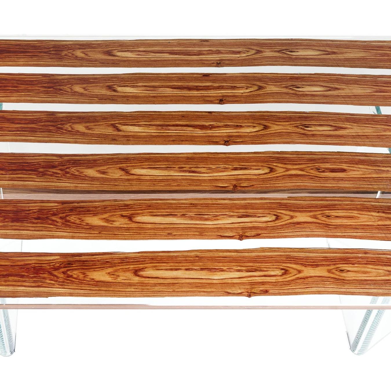 Parigi hout en glazen eettafel