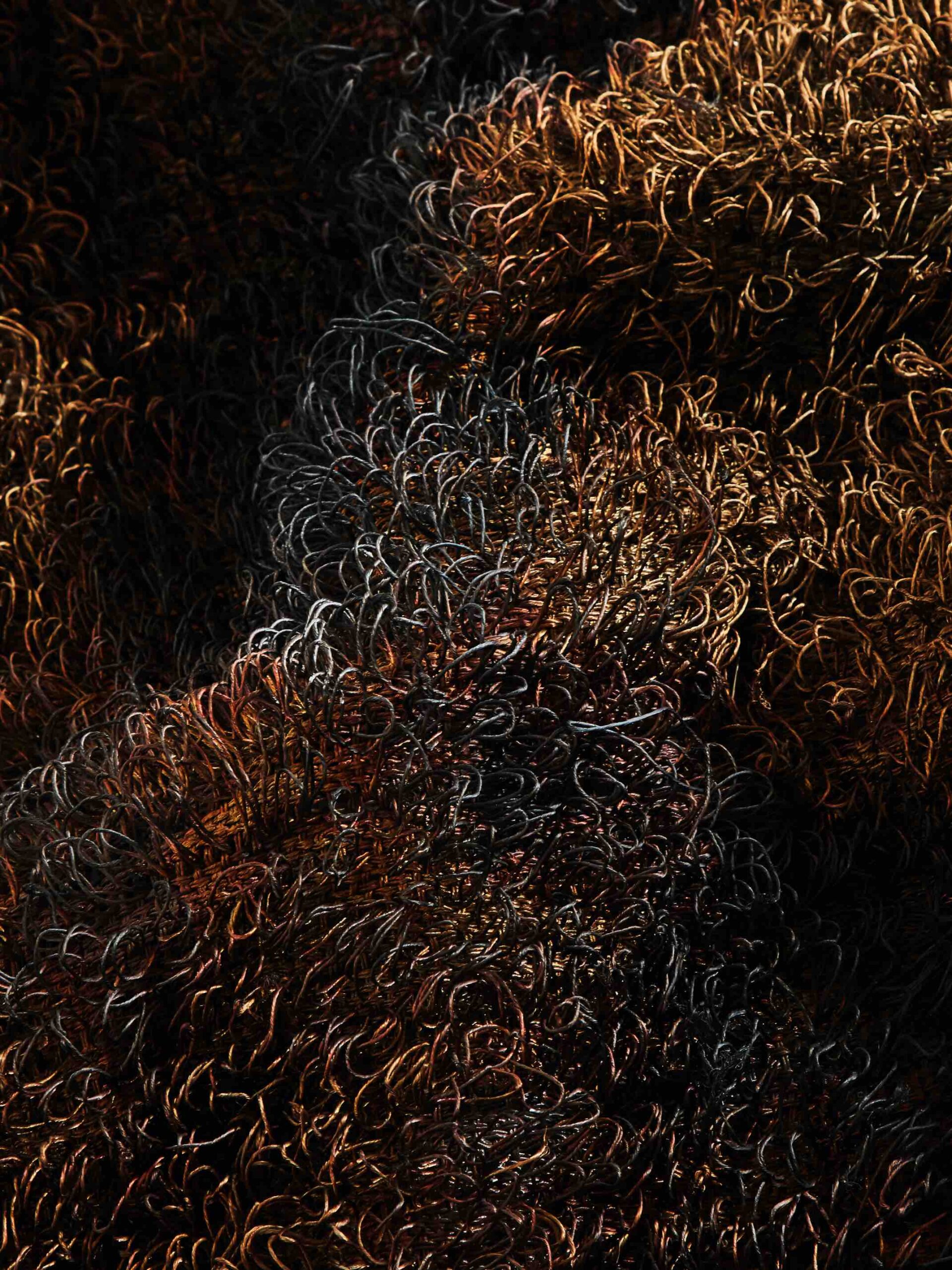 Metaal designer handgeweven tapijt