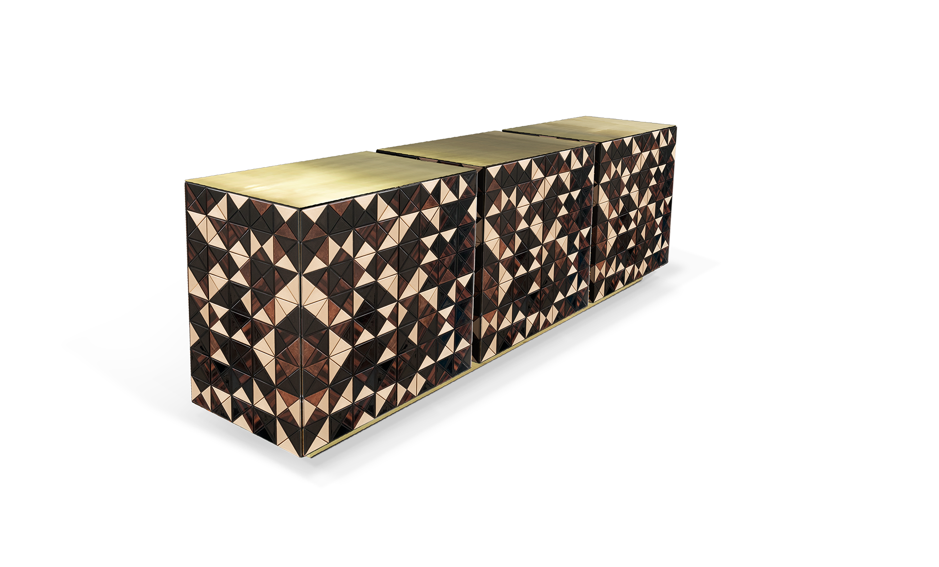 Mosaic walnoten dressoir