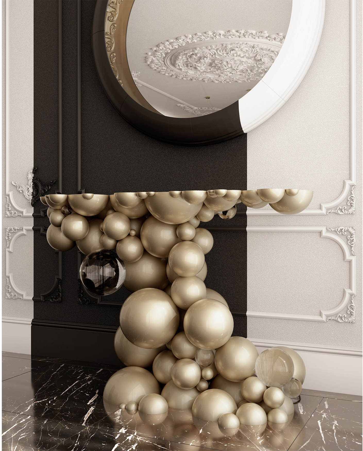 Orbit gouden console