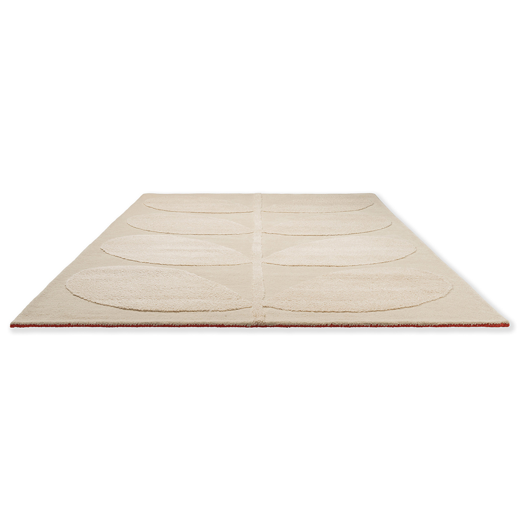 Solid stem ecru designer wol tapijt | Maat: 160 × 230 cm
