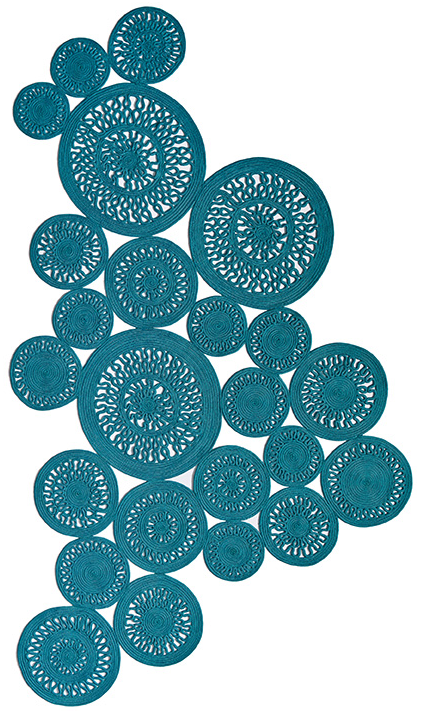Rope binnen / buiten Blue tapijt | Maat: 200 × 300 cm