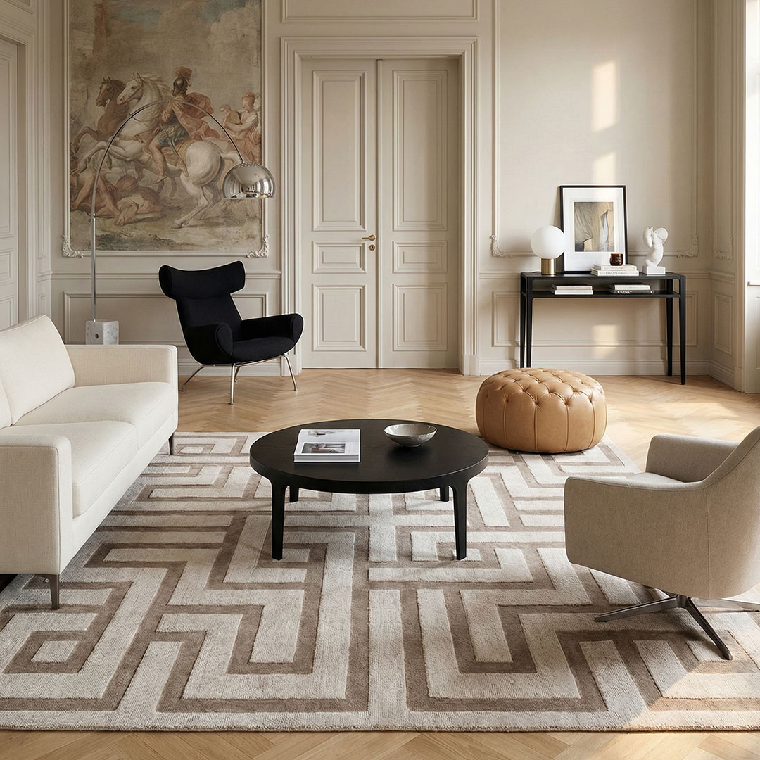 Labyrinth vloerkleed