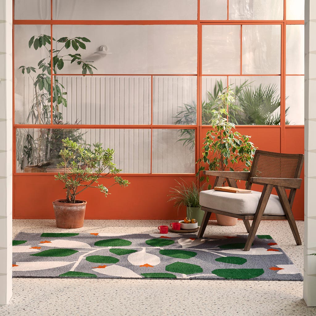 Rosehip blauw outdoor tapijt | Maat: 160 × 230 cm