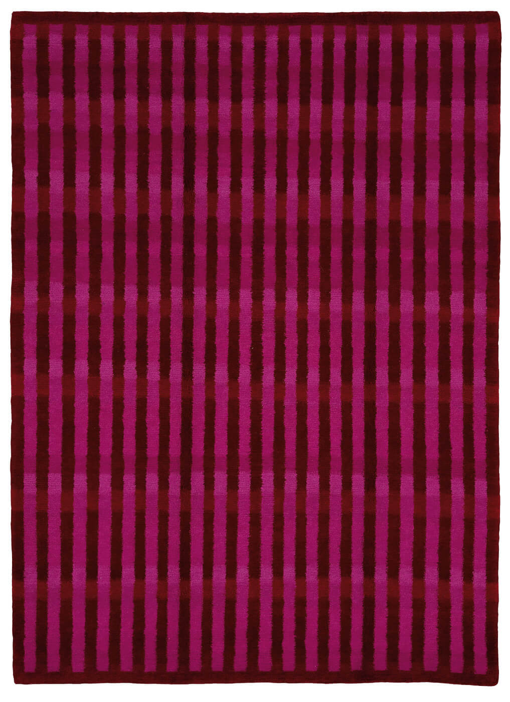 Gamba verticale strepen rood roze tapijt | Maat: 200 × 300 cm