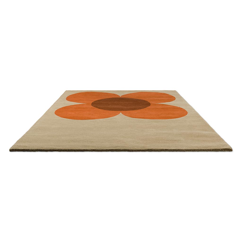 Flower Placement Pumpkin/Ecru vloerkleed | Maat: 120 × 180 cm
