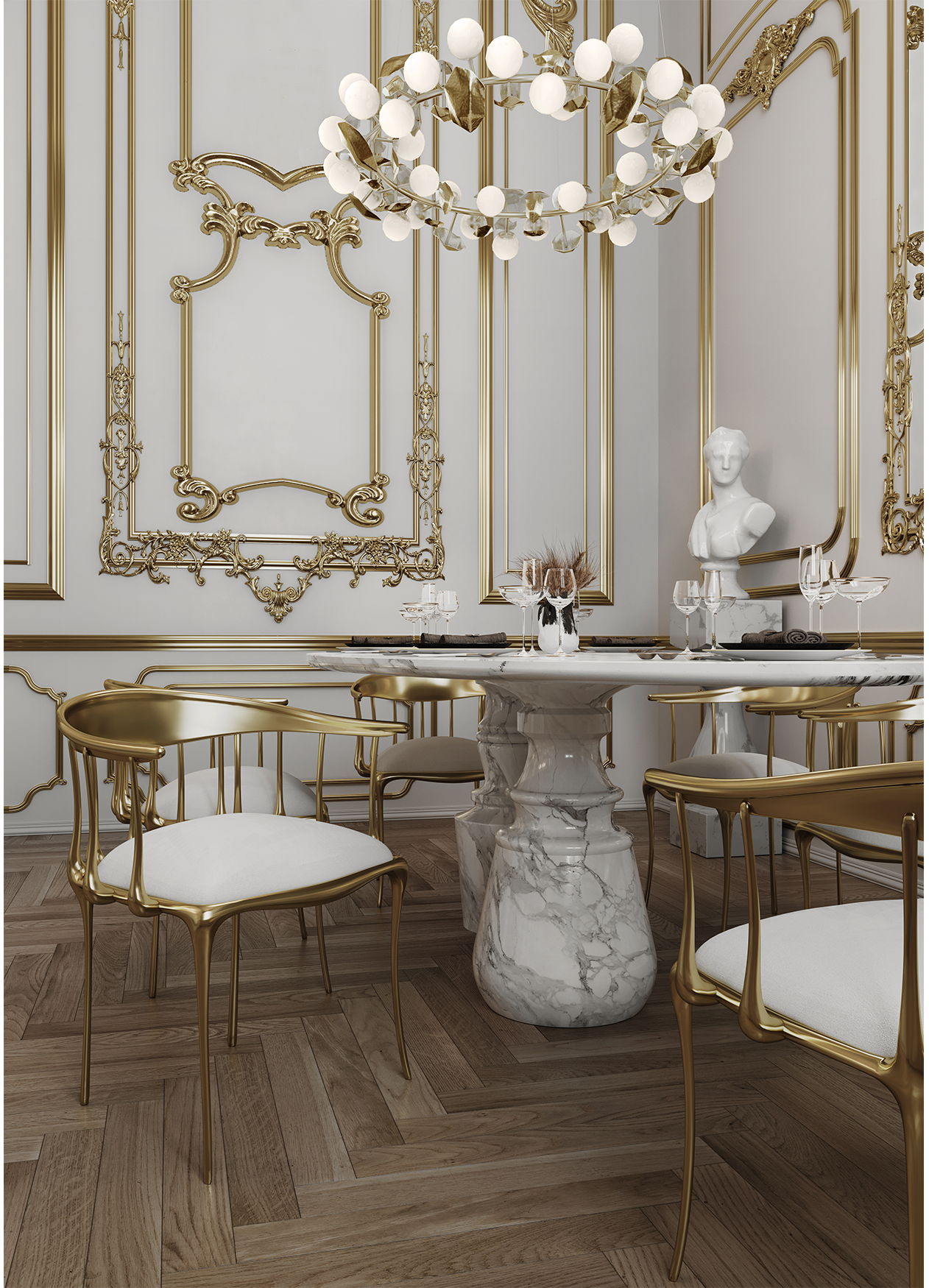 Obsidian ovale Estremoz eettafel