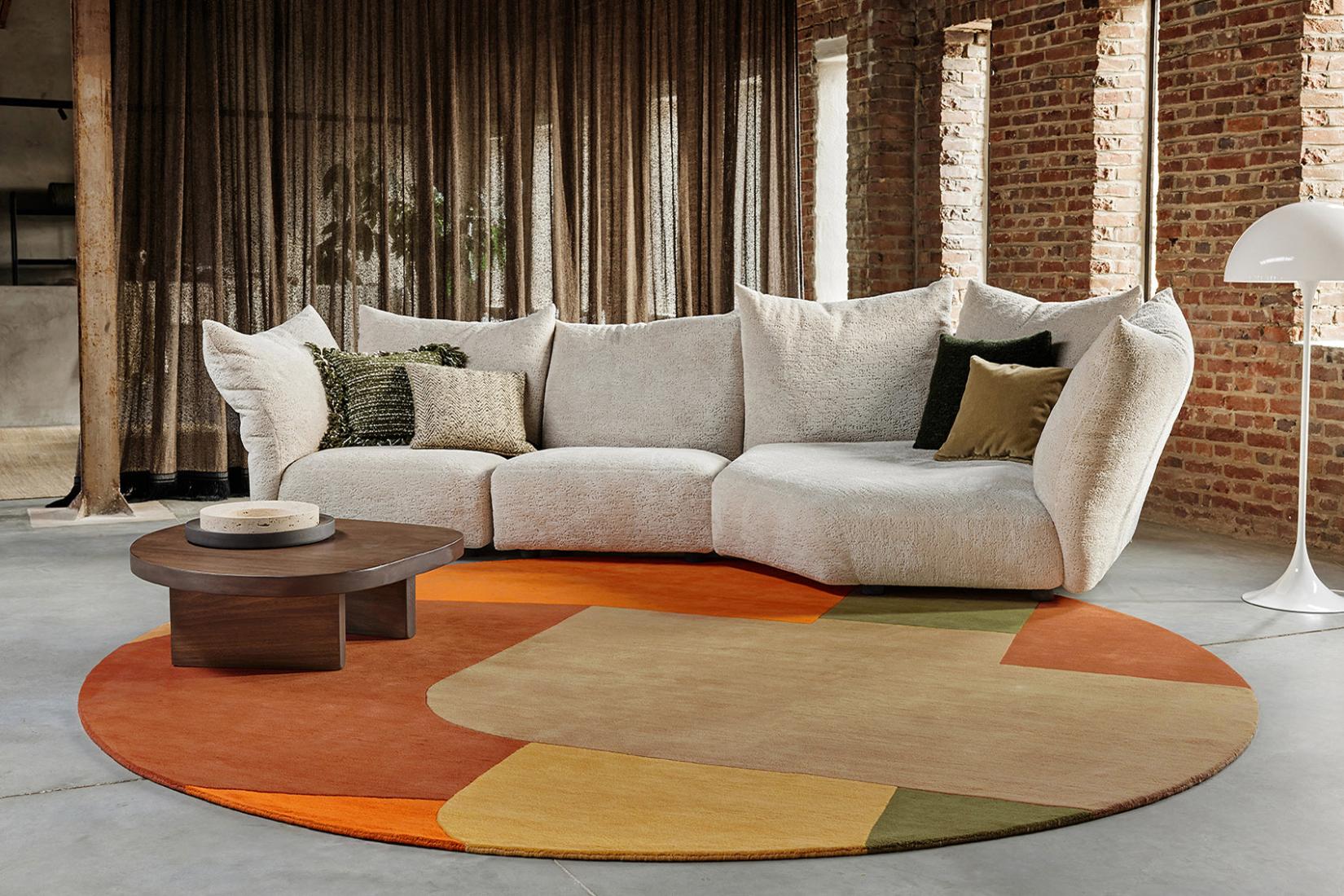 Blueprint rond tapijt | Maat: Ø 300 cm