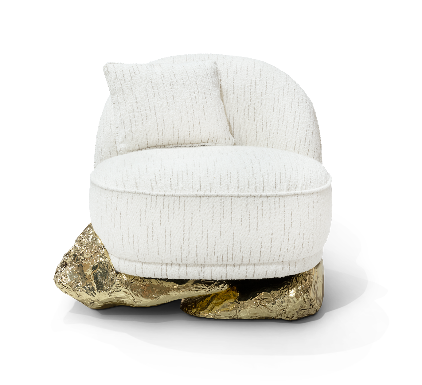 Angora witte fauteuil