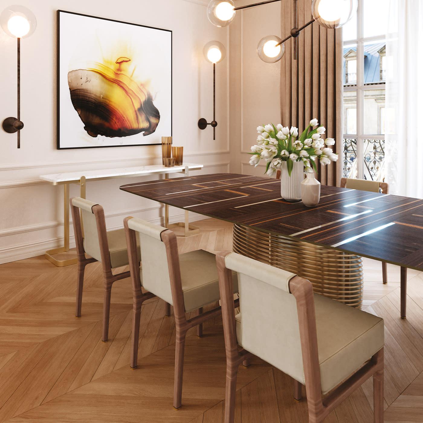 Amerigo Italiaanse gemaakte stoel | Configuratie: Zonder armleuningen | Bekleding: Leer