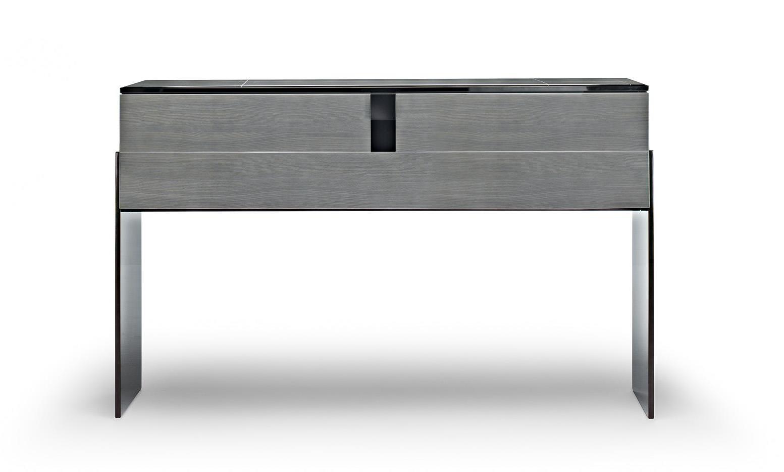 Zwart/grijze consoletafel
