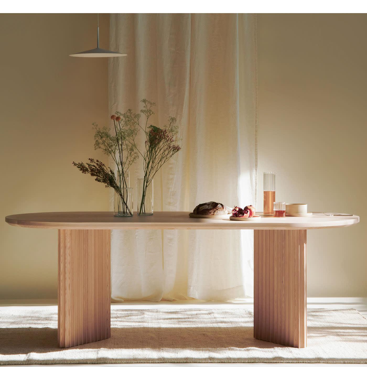 Basalto natuurlijke essen tafel