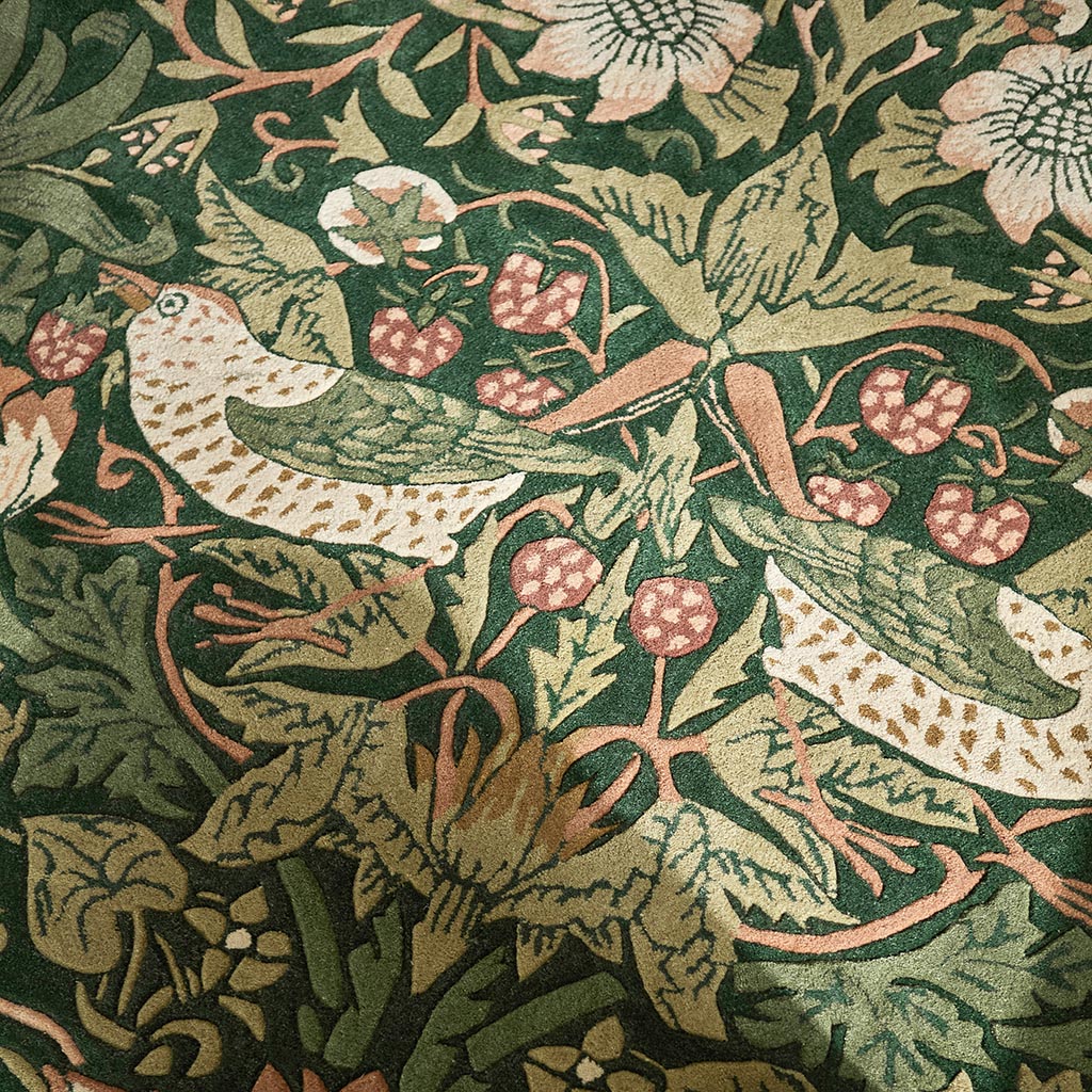 Strawberry Thief Forest vloerkleed | Maat: 140 × 200 cm