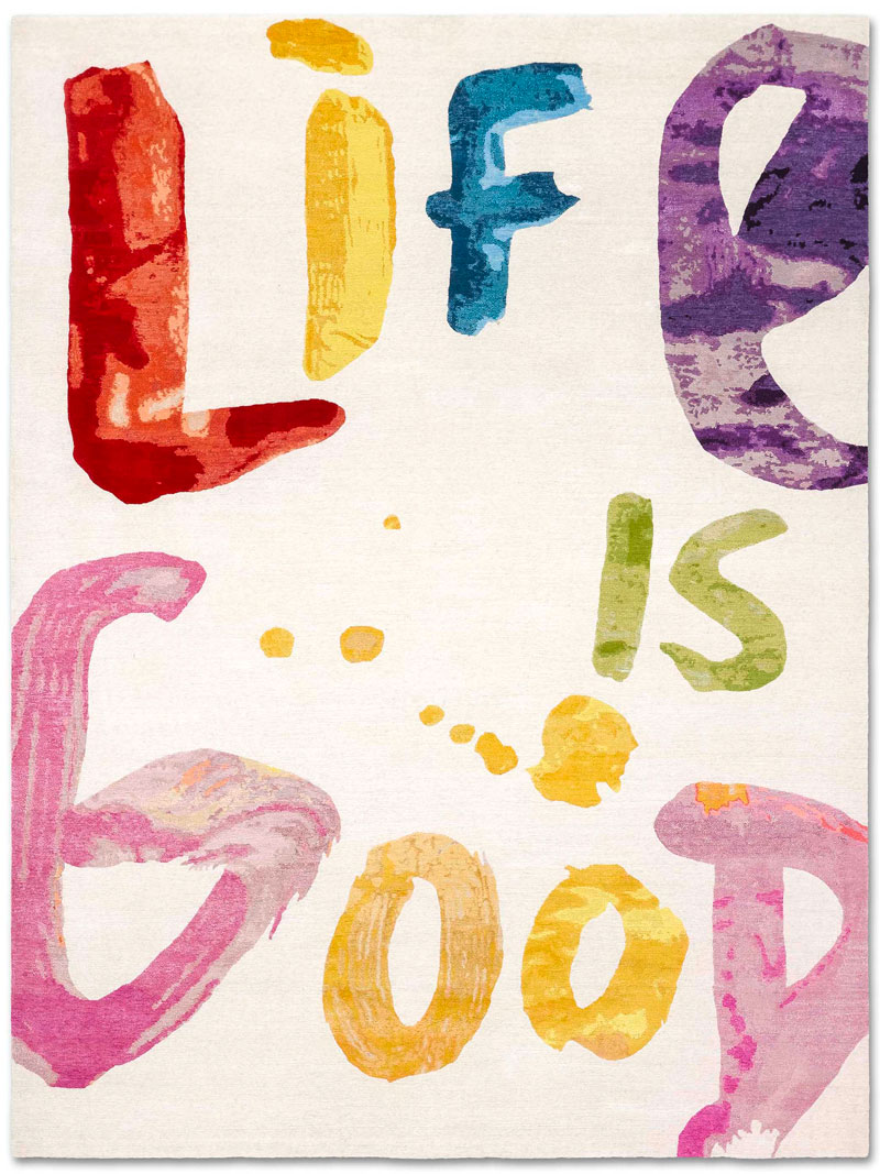 Life is Good luxe handgeknoopt tapijt