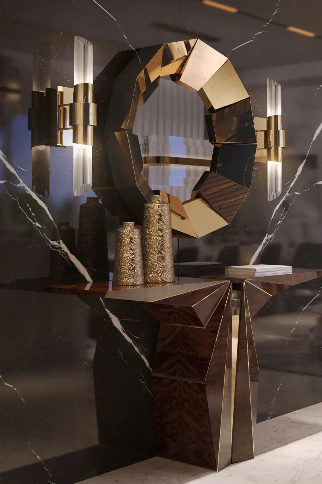 Radiance gouden spiegel