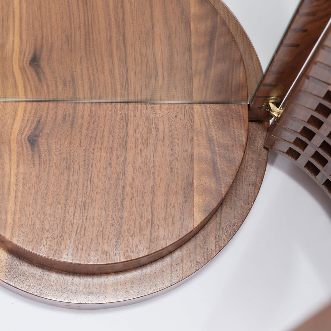 Artisan houten staanspiegel
