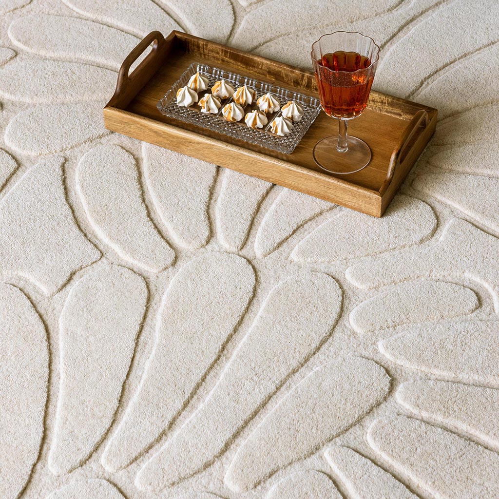 Coleby petals ivoorcrème tapijt | Maat: 200 × 280 cm